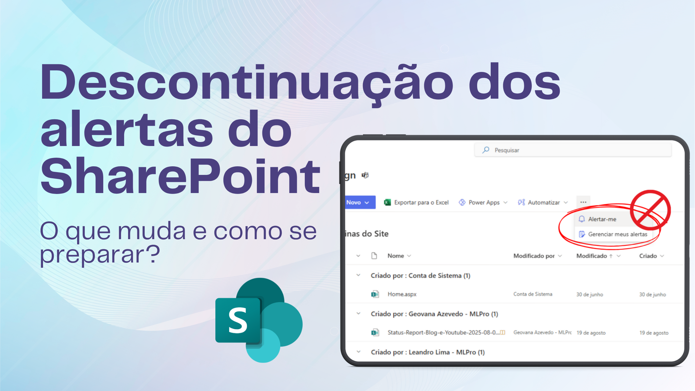 Descontinuação dos alertas do SharePoint: o que muda e como se preparar