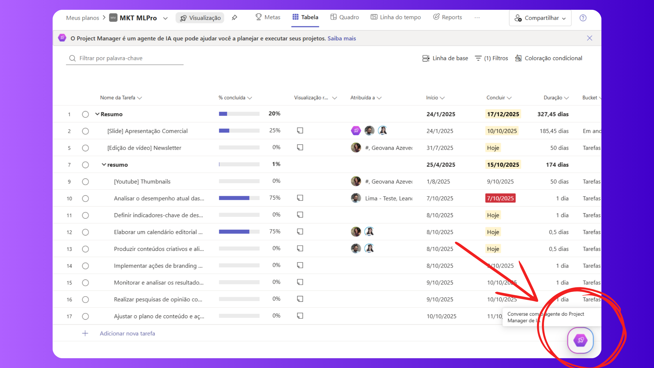 Project Manager no Planner Project Manager no Planner