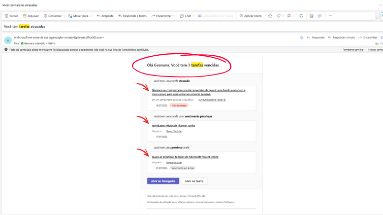 Notificação por email gerada pelo Project Manager Agent Notificação por email gerada pelo Project Manager Agent