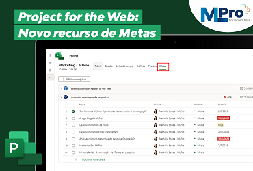 Project for the Web: Novo Recurso de Metas (Goals)