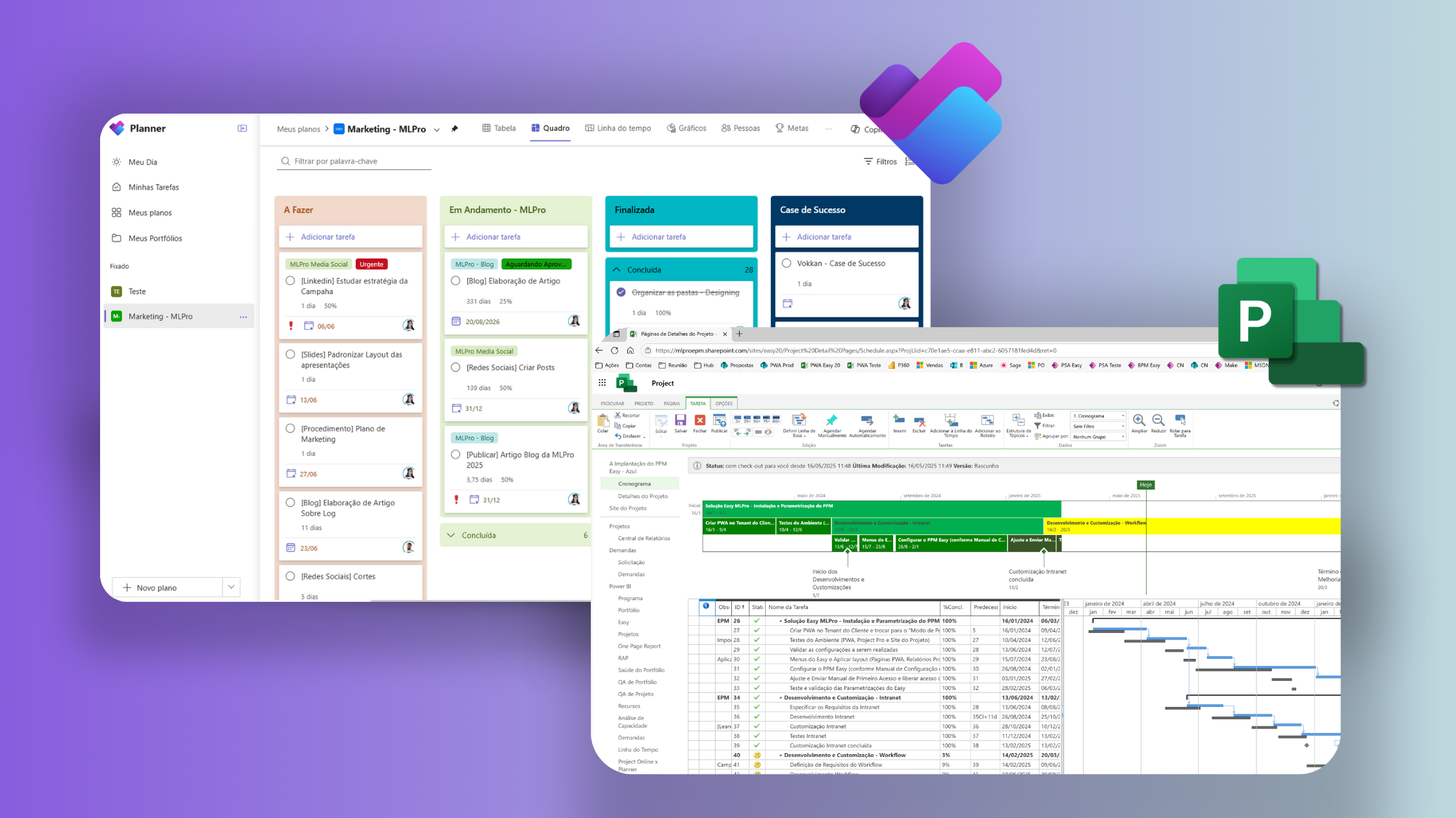 Planner e Gráfico de Gantt no Project Online (Planner e Project Plan 3) Planner e Gráfico de Gantt no Project Online (Planner e Project Plan 3)