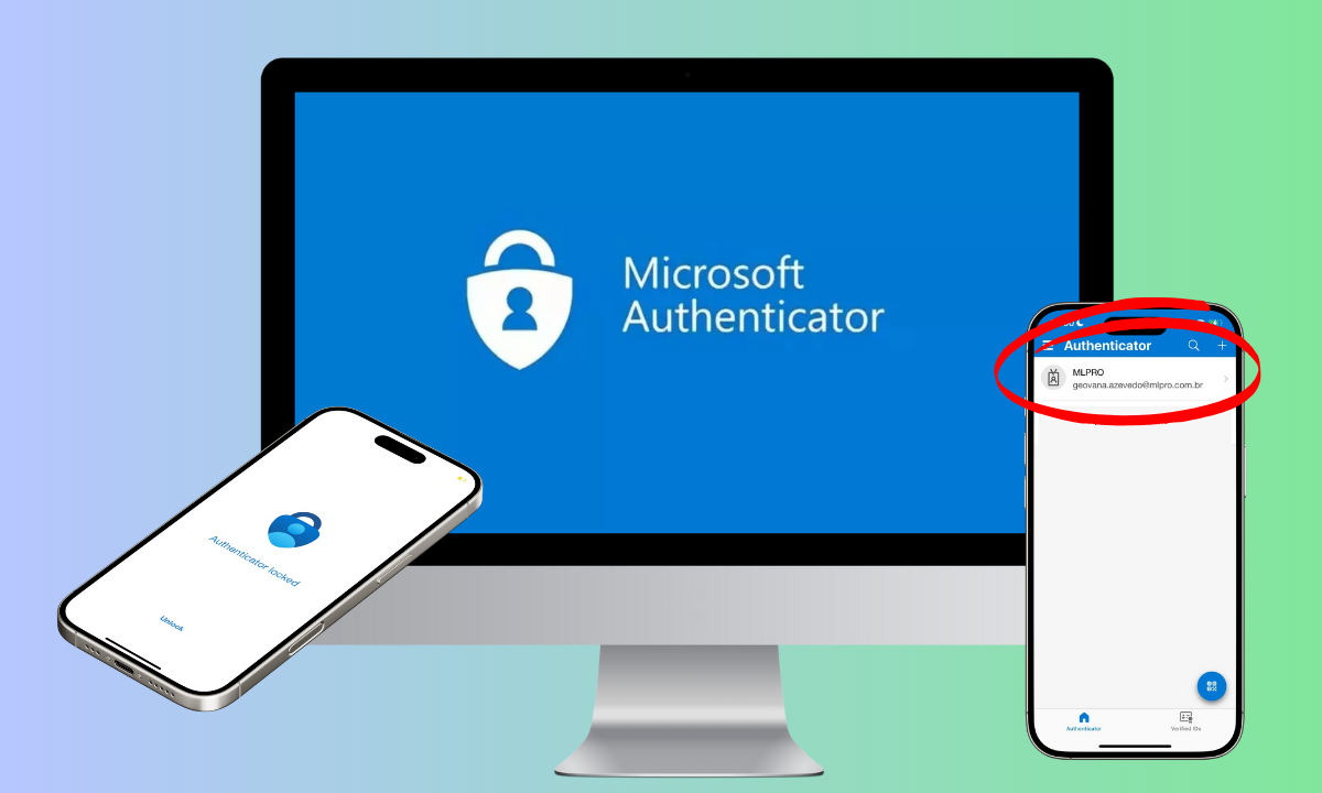 Exemplo de login com MFA no Microsoft Authenticator