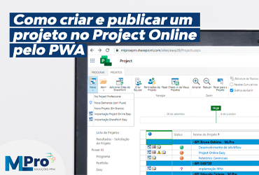 Como criar e publicar um projeto no Project Online pelo PWA