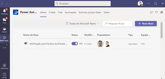 Adicionar Power Automate