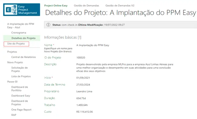 Detalhes do Projeto