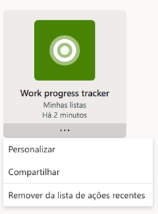 Microsoft Lists - Compartilhar