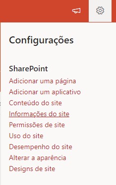Configurações do Sharepoint Spaces