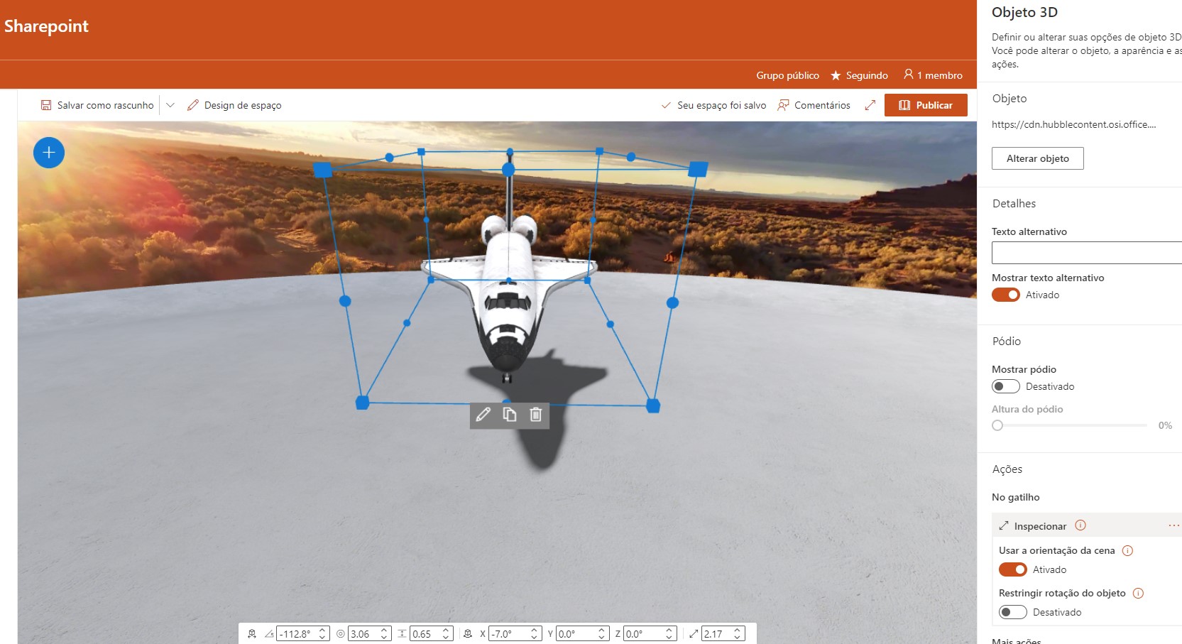 Visualizando o SharePoint Spaces