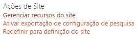 Gerenciar recursos do site