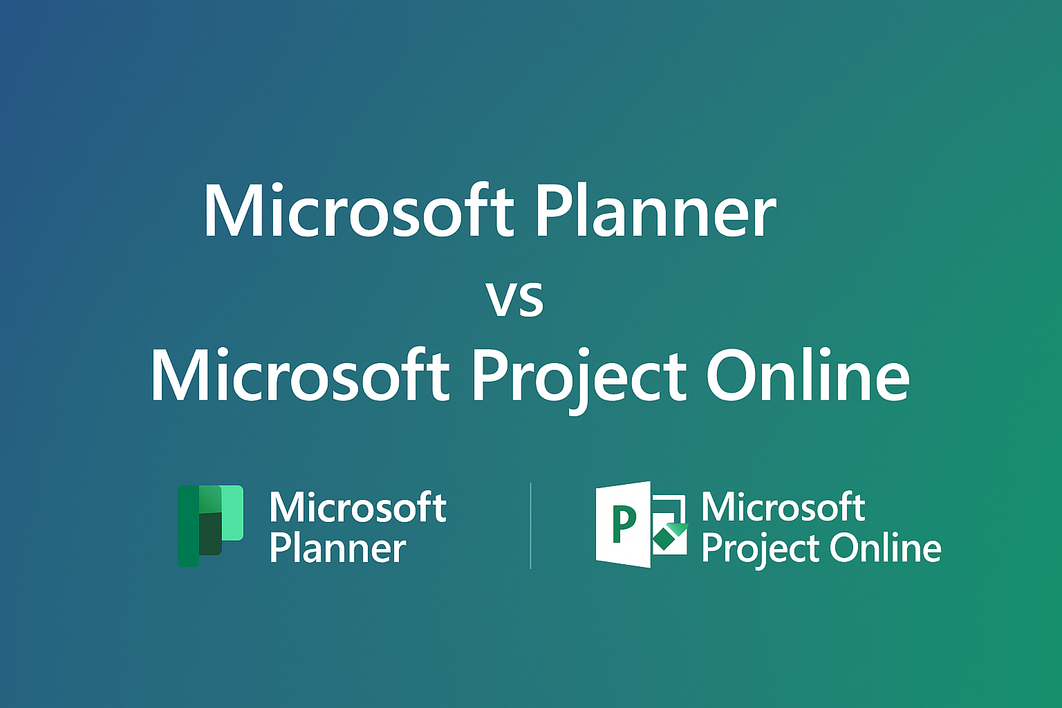 Capa do artigo Microsoft Planner vs Microsoft Project Online